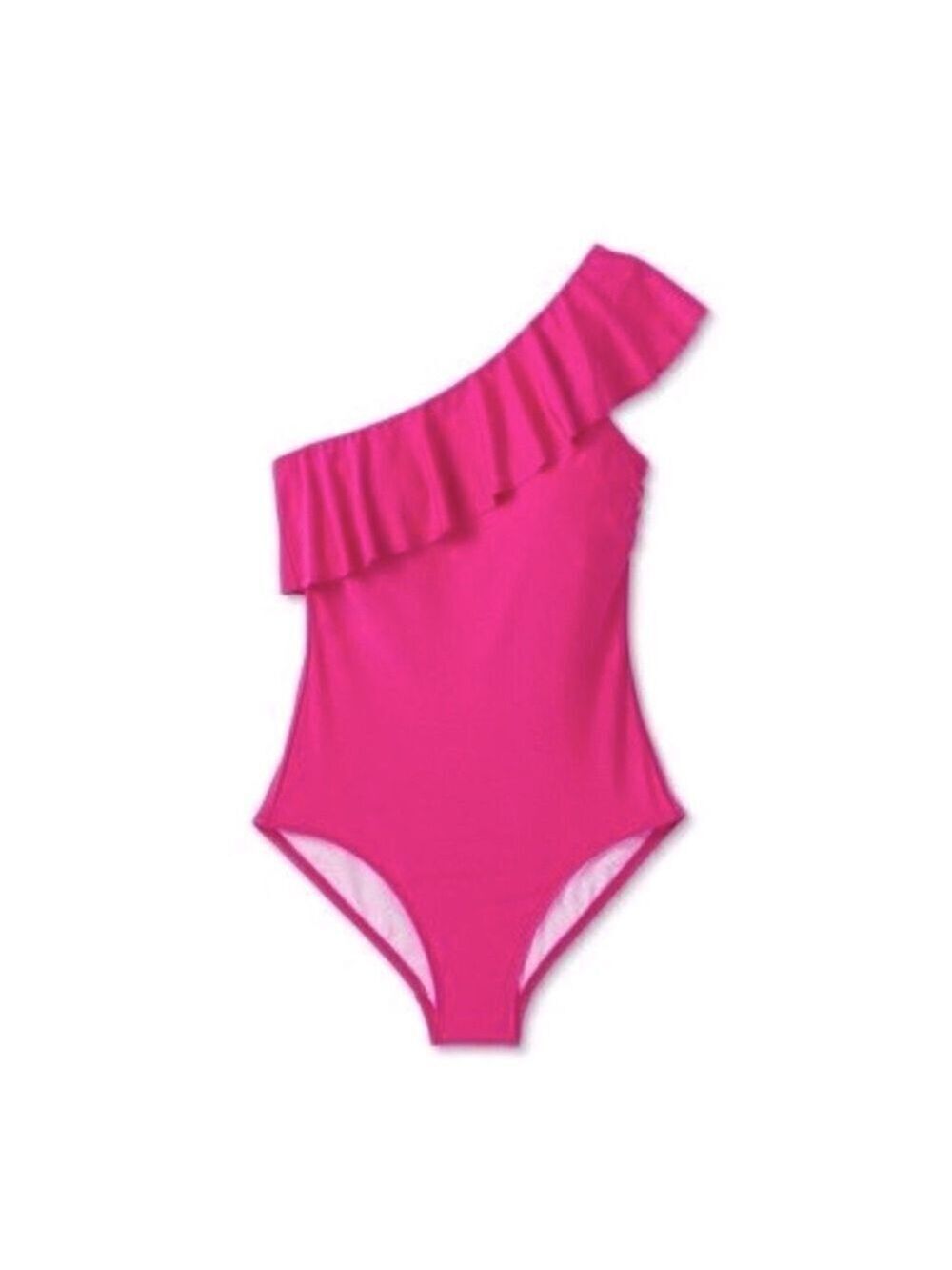 Kona Sol Ruffle One Shoulder Full
Coverage One Piece Swimsuit -Pink- 22 - NWT